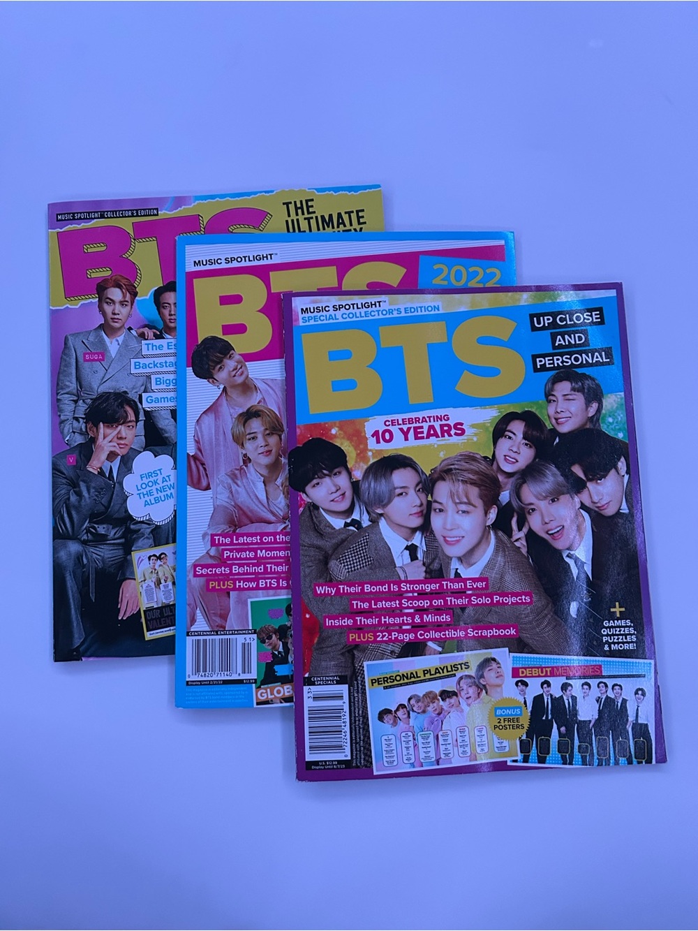 Set of 3 BTS Music Spotlight Magazines